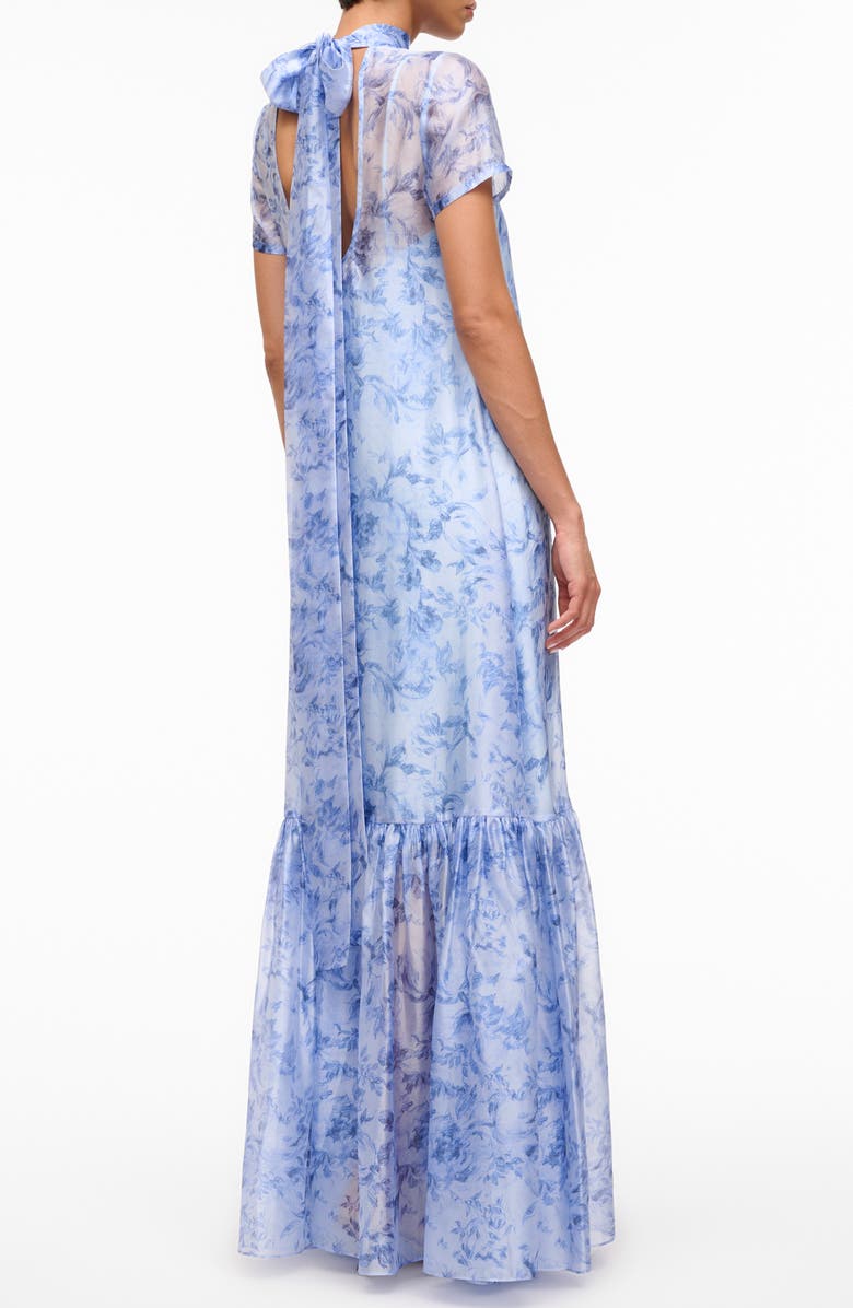 STAUD Floral Tie Back Gown, Alternate, color, 