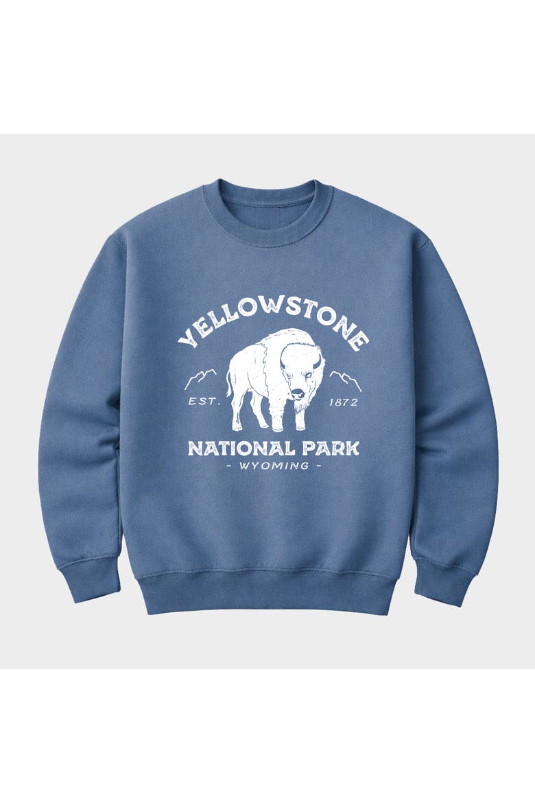 Vintage Yellowstone National Park Sweatshirt, Alternate, color, Slate