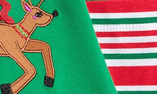 Bonnie Jean Christmas Ornament Tunic & Leggings Set In Green