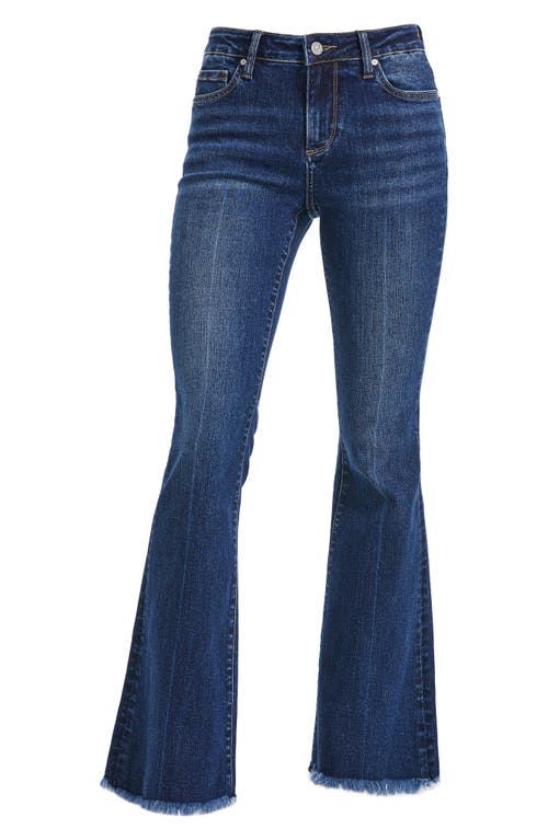 Bayeas Frayed Mid Rise Flare Jeans