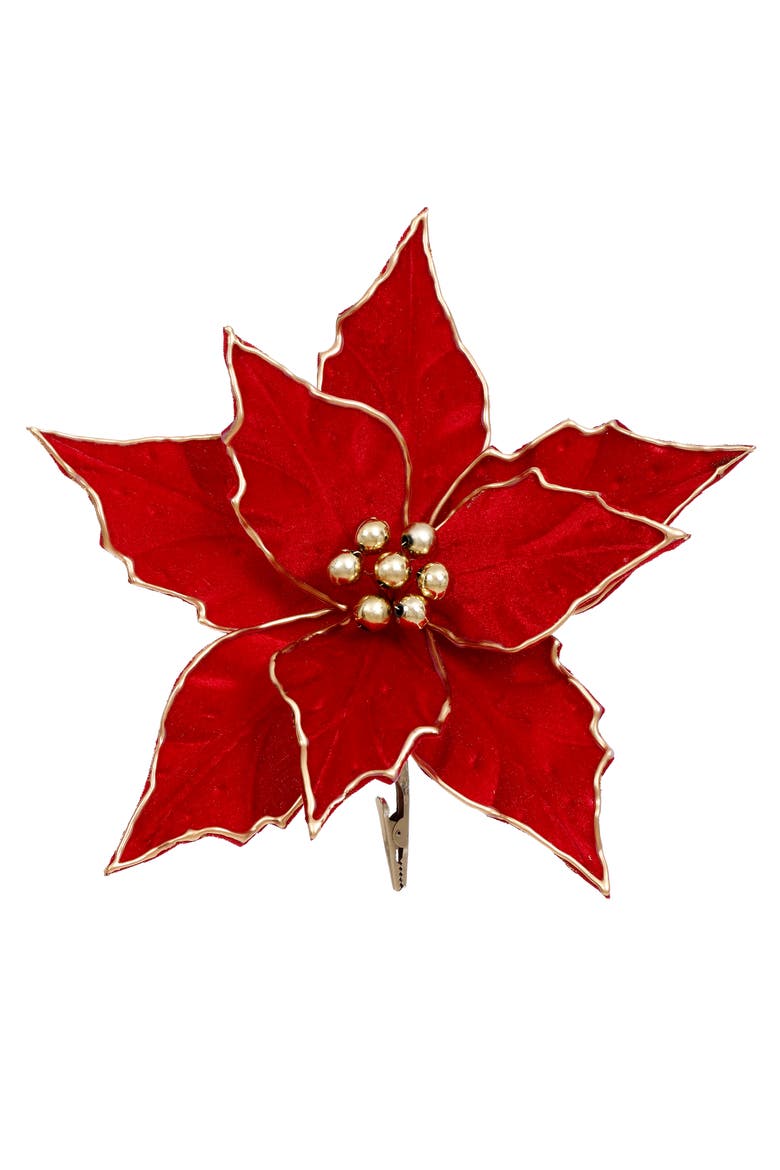 Glitter Poinsettia, Box of 12, Main, color, Red