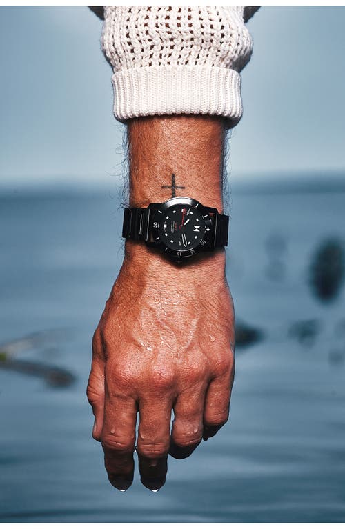 Mvmt Men's Cali Diver Automatic Black Stainless Steel Bracelet Watch 40mm In Black