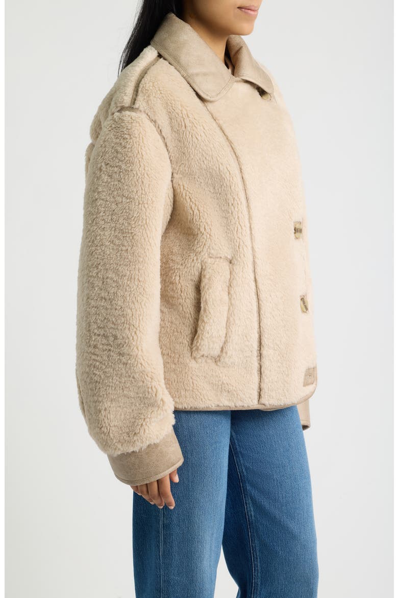 Faux Shearling Jacket, Alternate, color, TAUPE