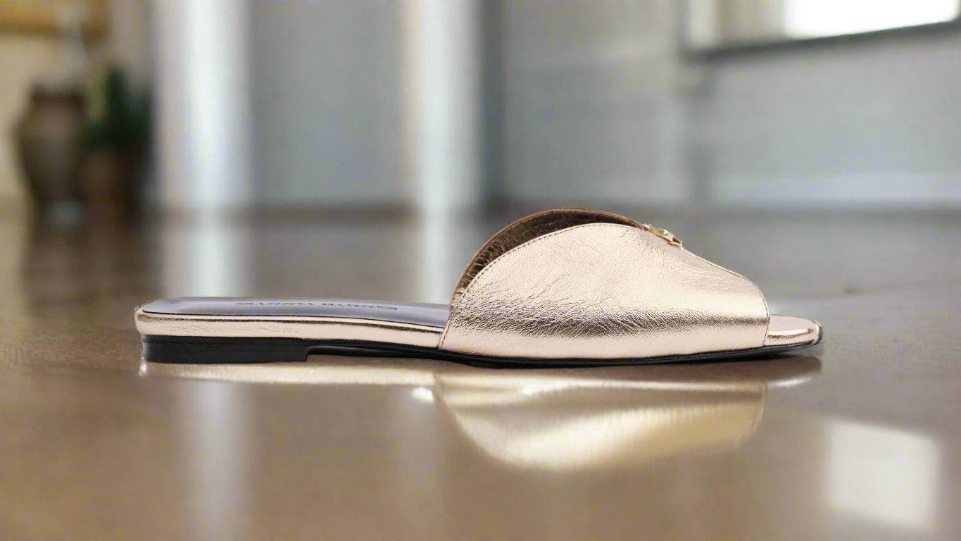 Tiannia Barnes Taylor Slide, Main, color, Metallic Gold