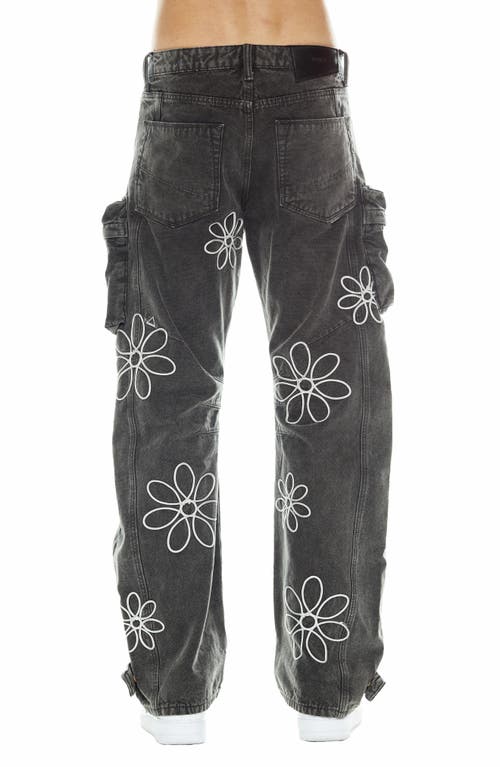 Cult Of Individuality Evolve Baggy Cargo Jeans In Vintage Gray