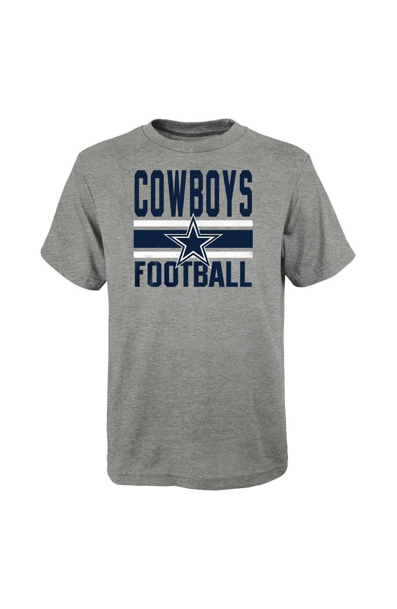 Outerstuff Preschool Heather Gray/Navy Dallas Cowboys Fan Fave T-Shirt Combo Set, Alternate, color, 