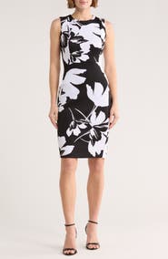 Calvin Klein Floral Print Sheath Dress