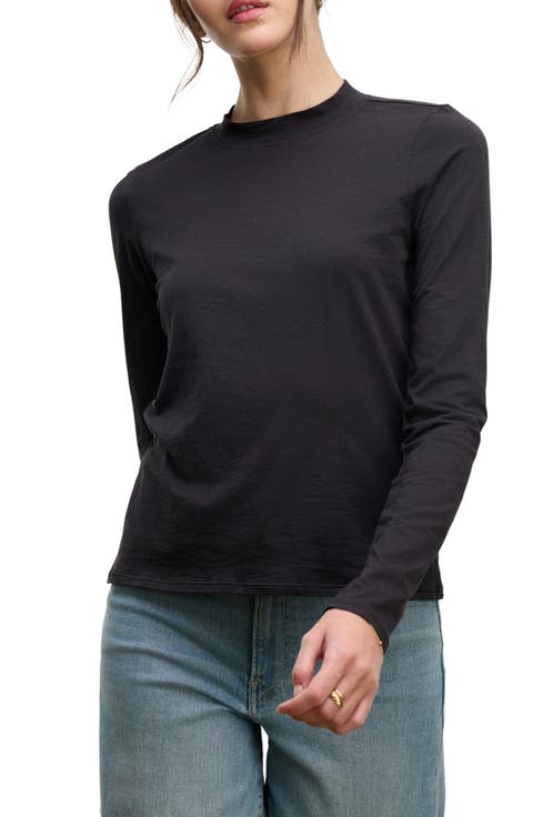 Whisper Stretch Cotton Long Sleeve T-Shirt