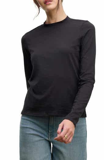 Whisper Stretch Cotton Long Sleeve T-Shirt