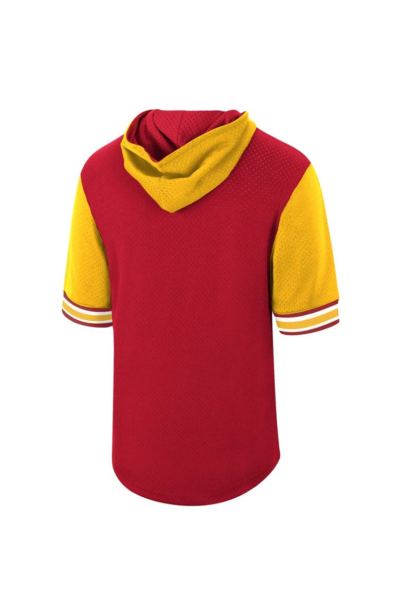 Mitchell & Ness Men's Mitchell & Ness Red Houston Rockets Hardwood Classics Buzzer Beater Mesh Pullover Hoodie, Alternate, color, 