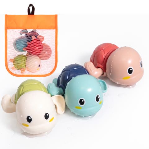 Floating Turtle Wind Up Bath Toy 3-Piece Set