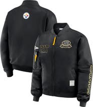 WEAR by Erin Andrews Women's WEAR by Erin Andrews Black Pittsburgh Steelers Patch Full-Zip Bomber Jacket