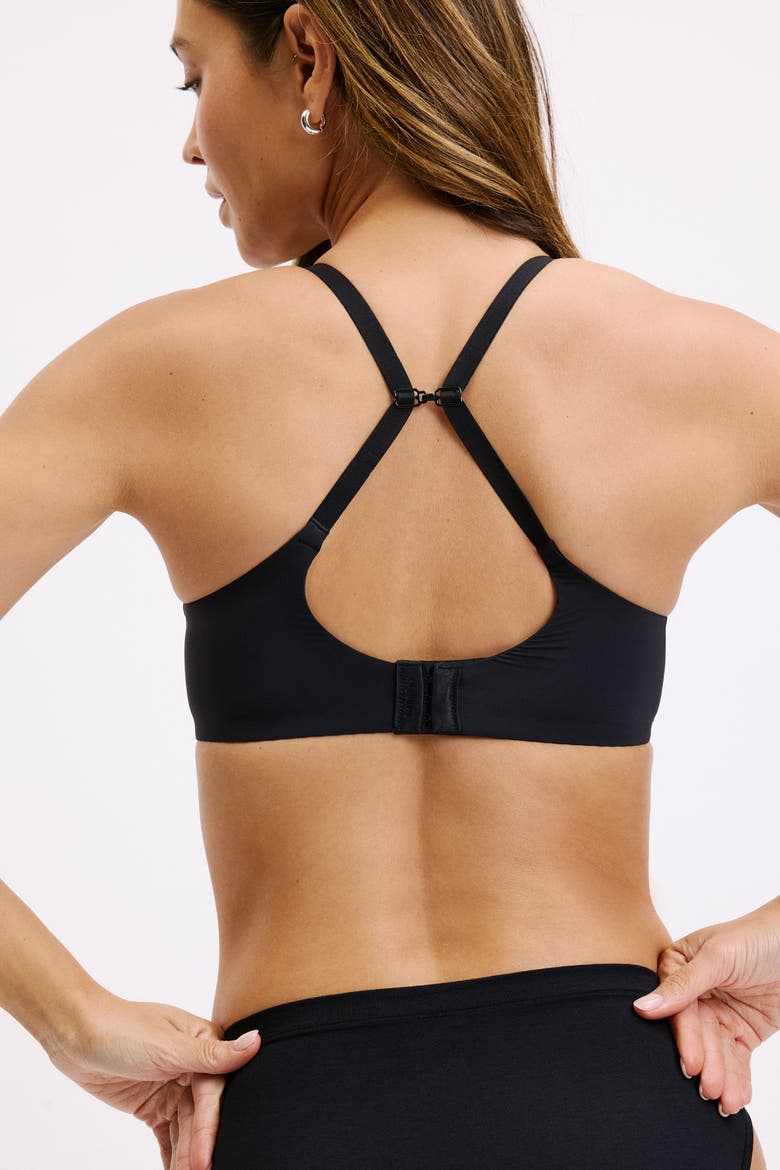 Base Unlined Bra, Alternate, color, Black
