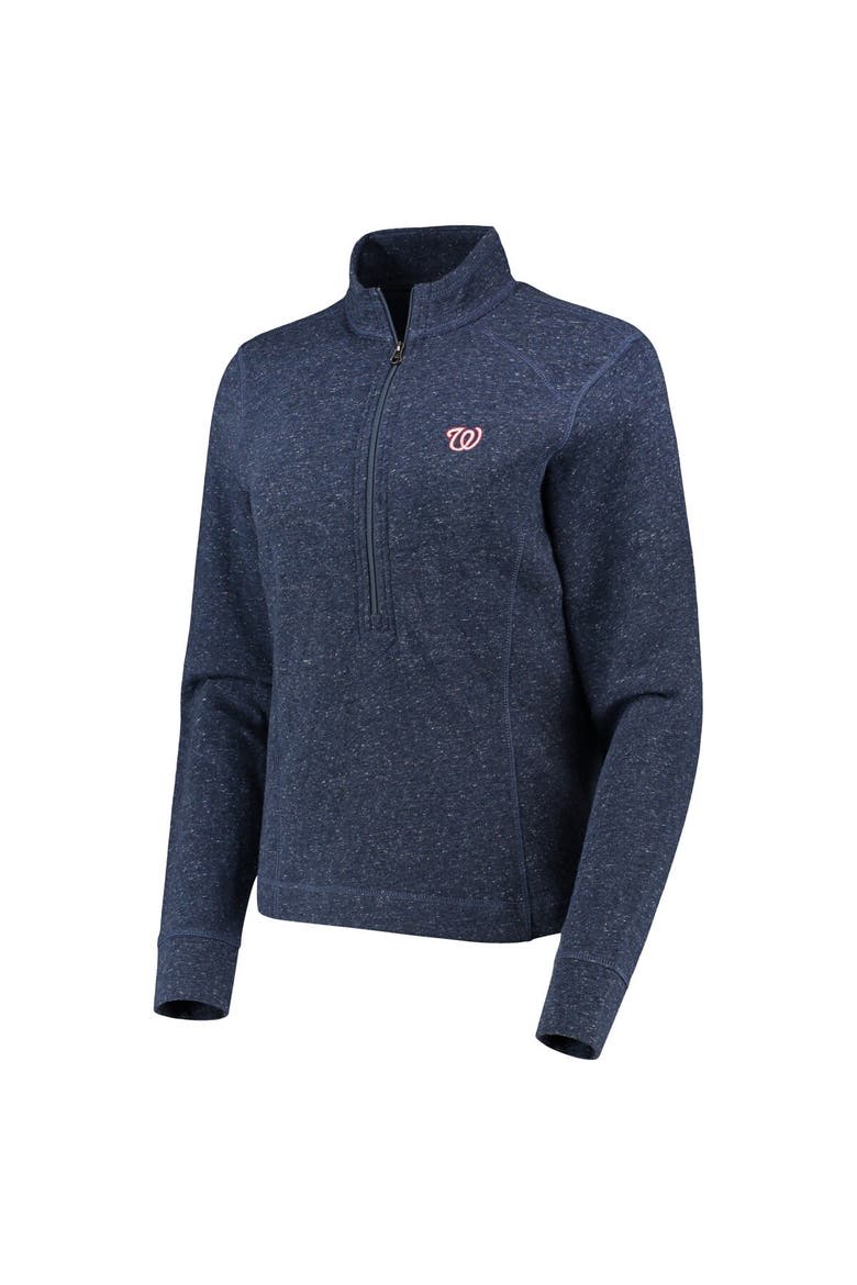 Women's johnnie-O Navy Washington Nationals Kennedy Slub Half-Zip Sweatshirt, Alternate, color, Navy