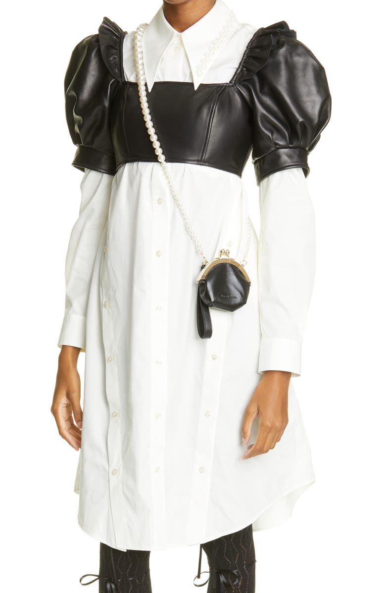 Simone Rocha Leather Crossbody Coin Purse, Alternate, color,