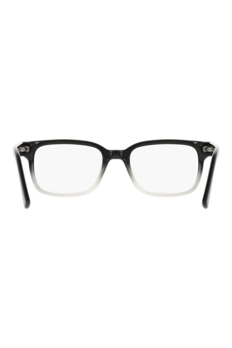 52mm Square Reading Glasses, Alternate, color, BLACK OMBREY CLEAR