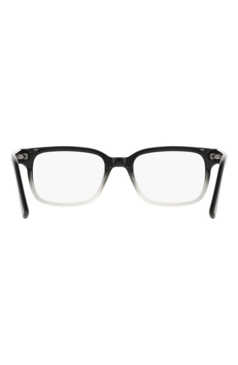 Cole Haan 52mm Square Reading Glasses, Alternate, color, Black Ombrey Clear