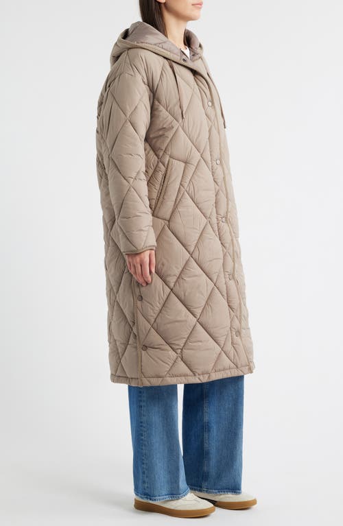 Bernardo Bren Quilted Puffer Coat In Brown