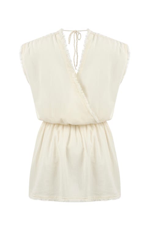Labeca London Daphne Ecru Cotton Dress In Ecru