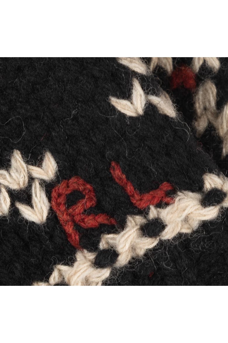 Convertible Holiday Pattern Glove, Alternate, color, Black/Red/Cream
