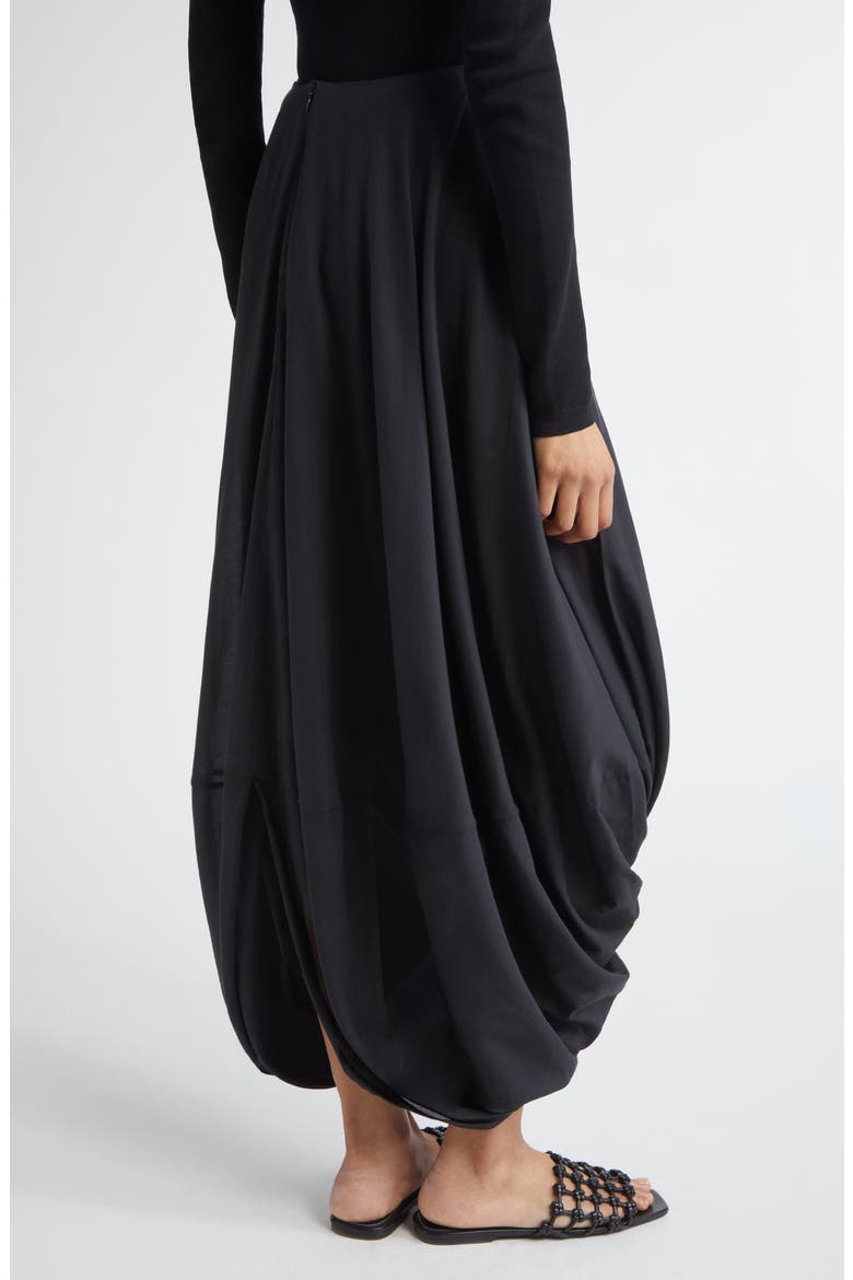 Cocoon Maxi Skirt, Alternate, color, BLACK