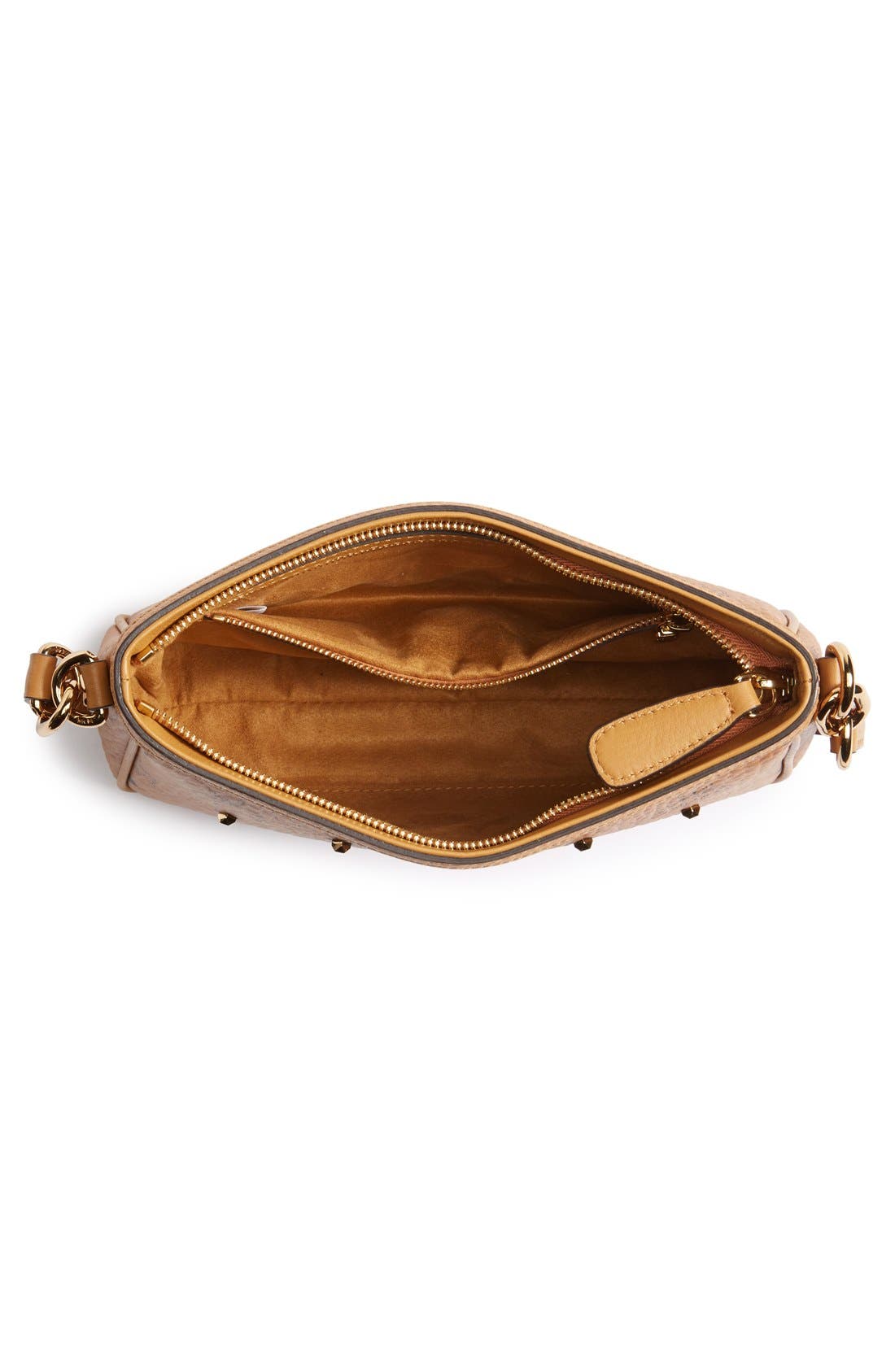 MCM 'Gold Visetos' Shoulder Bag, Alternate, color, 