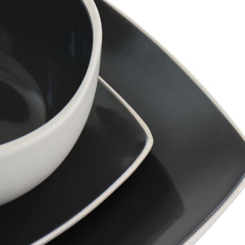 Gibson Elite 16 Piece Stoneware Dinnerware Set In White