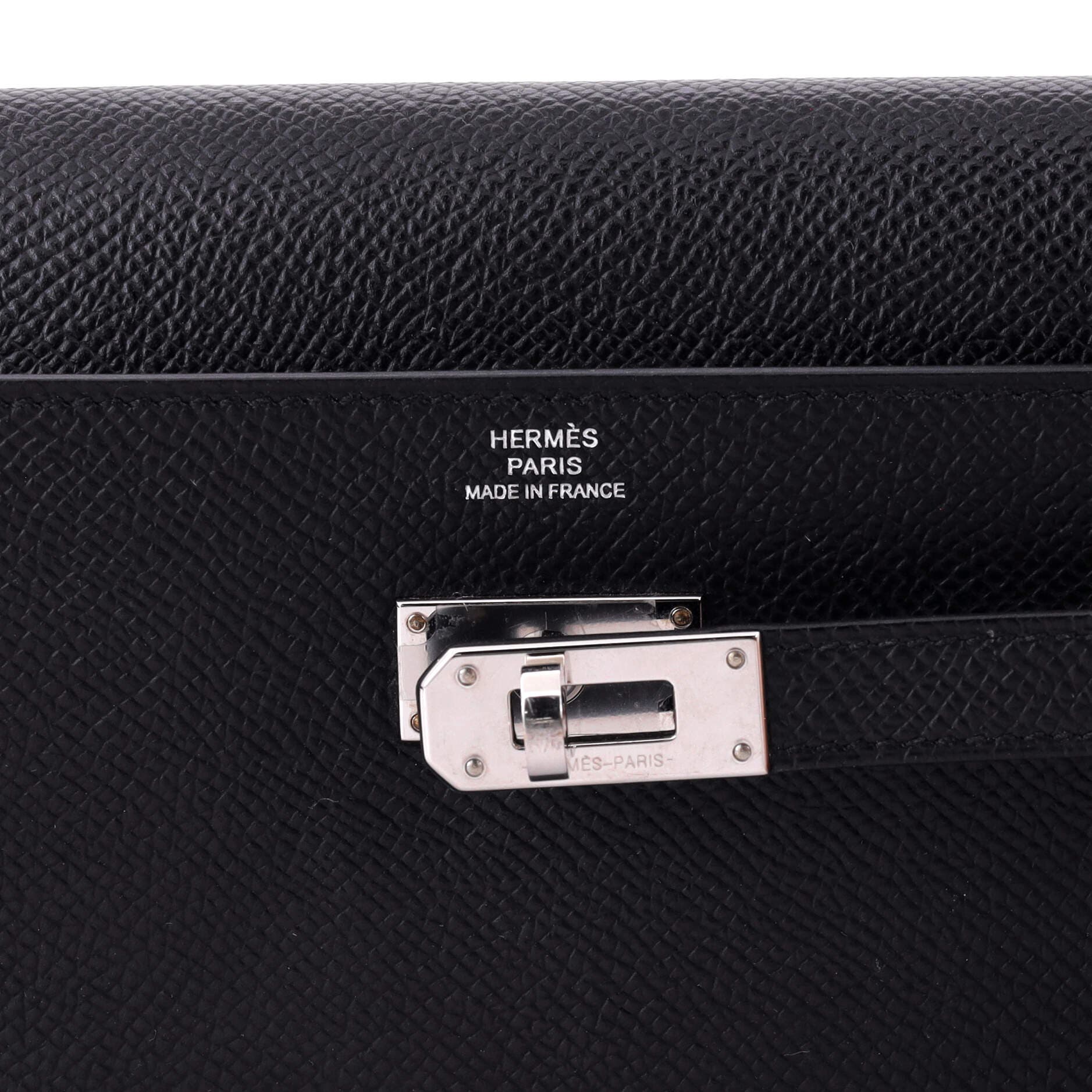 Pre-Owned Hermes Kelly To Go Wallet Epsom, Alternate, color, Noir