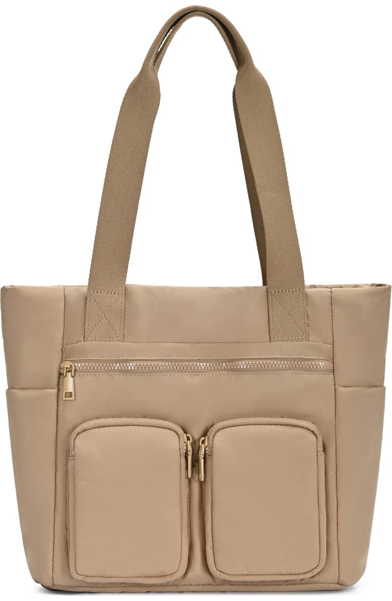 Sasha + Sofi Large Pocket Tote Bag, Main, color, Beige