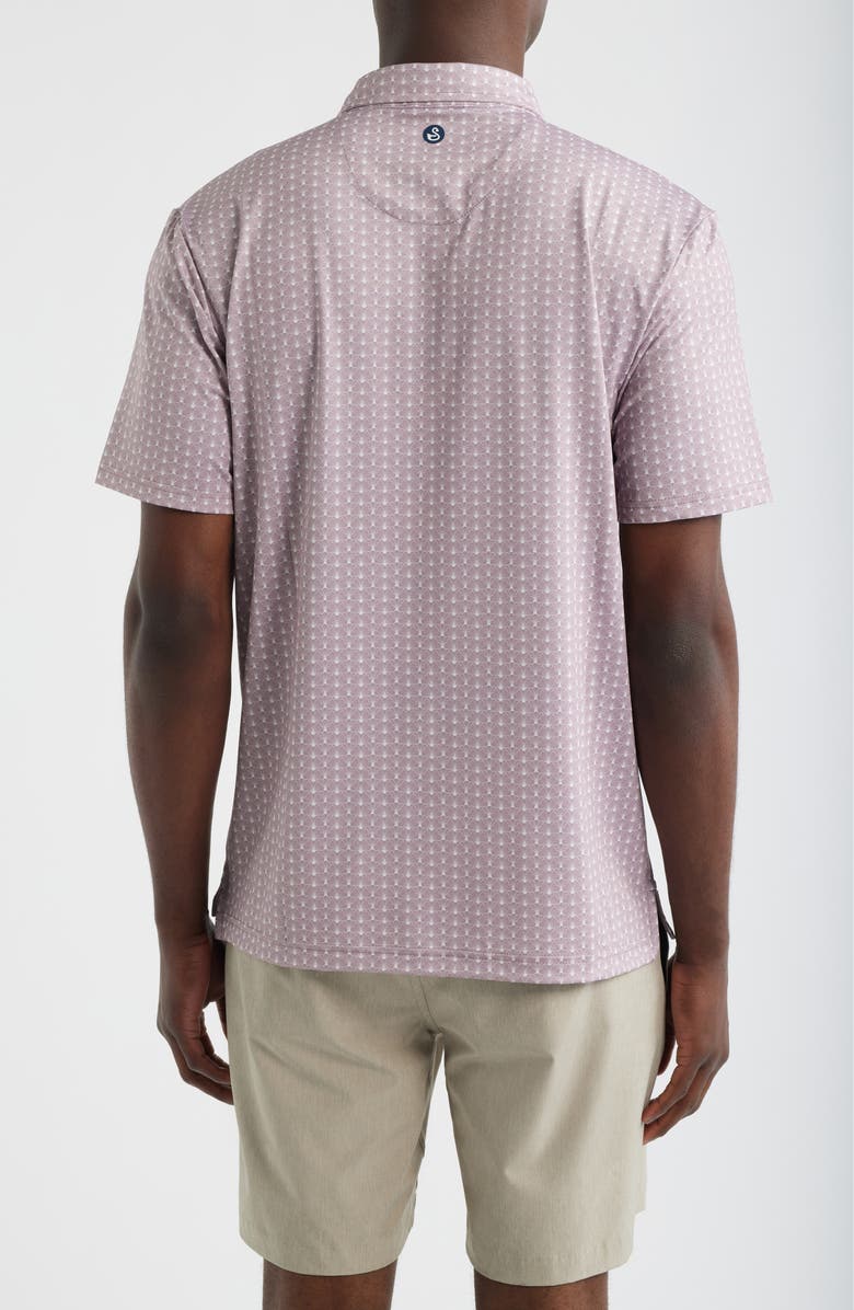 Swannies Seashell Print Polo, Alternate, color, Mauve