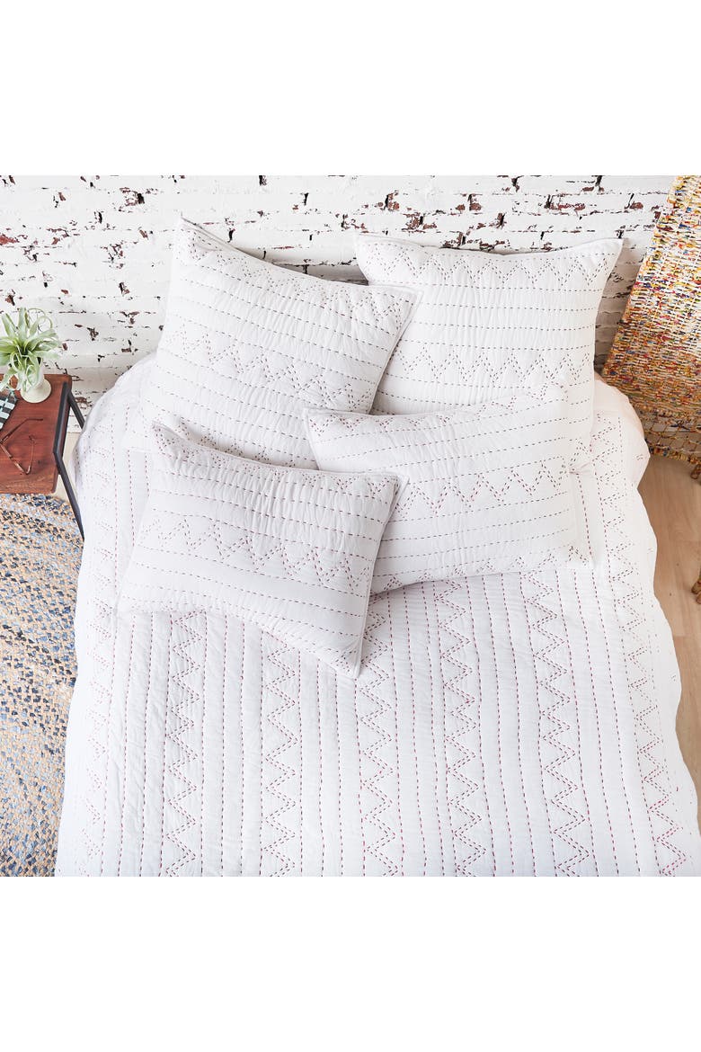 Breck Cotton Standard Pillow Sham, Alternate, color, White