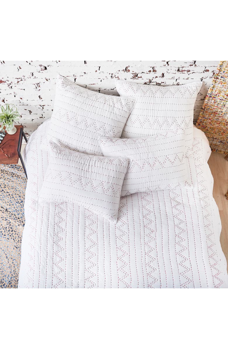 carol & frank Breck Cotton Standard Pillow Sham, Alternate, color, White