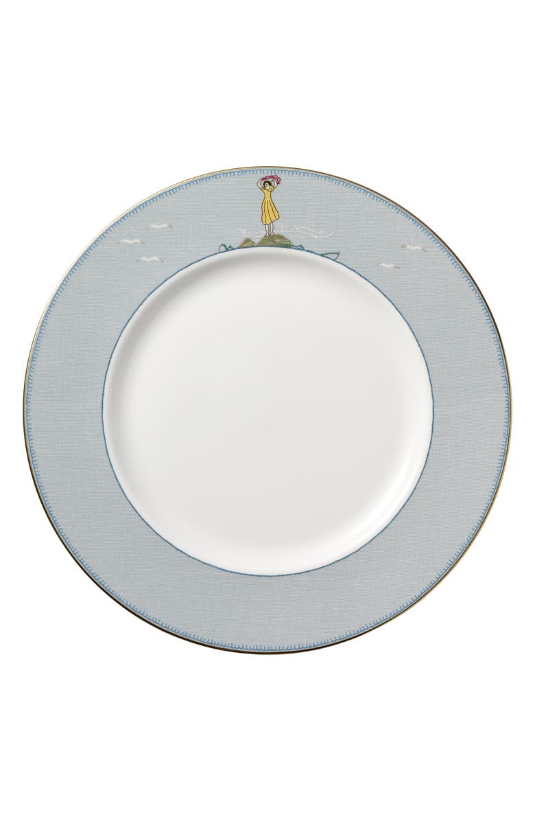 Wedgwood Sailor's Farewell Dinner Plate, Main, color, Grey