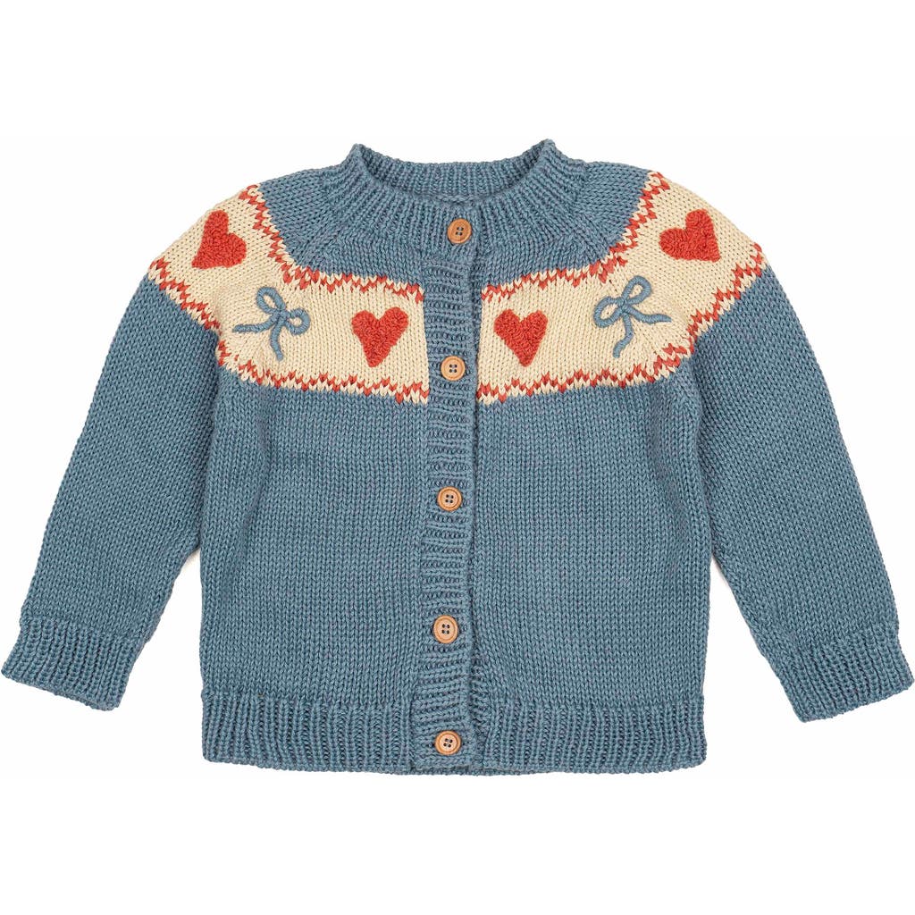 Wild Wawa Sweetheart Cardigan In Blue