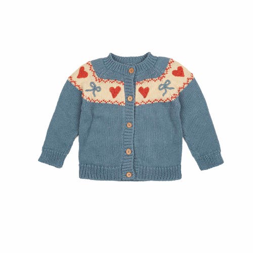 Wild Wawa Sweetheart Cardigan In Blue