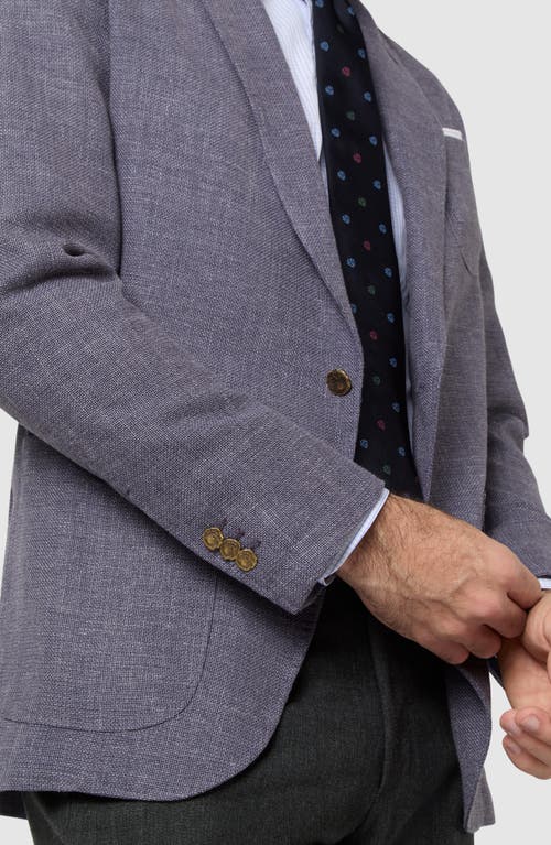 Sid Mashburn Ghost Melange Wool & Linen Blend Sport Coat In Twilight Hopsack