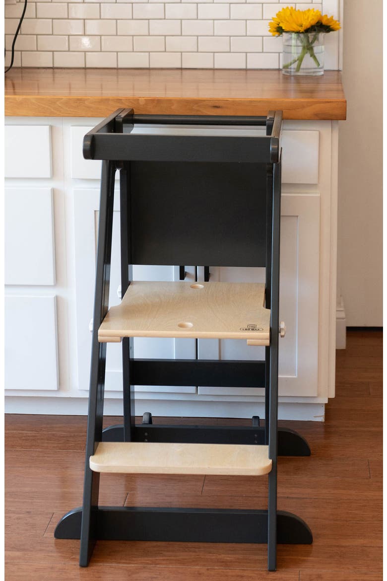Learn 'N Fold Learning Tower® Toddler Step Stool, Alternate, color, CHARCOAL W/ NATURAL