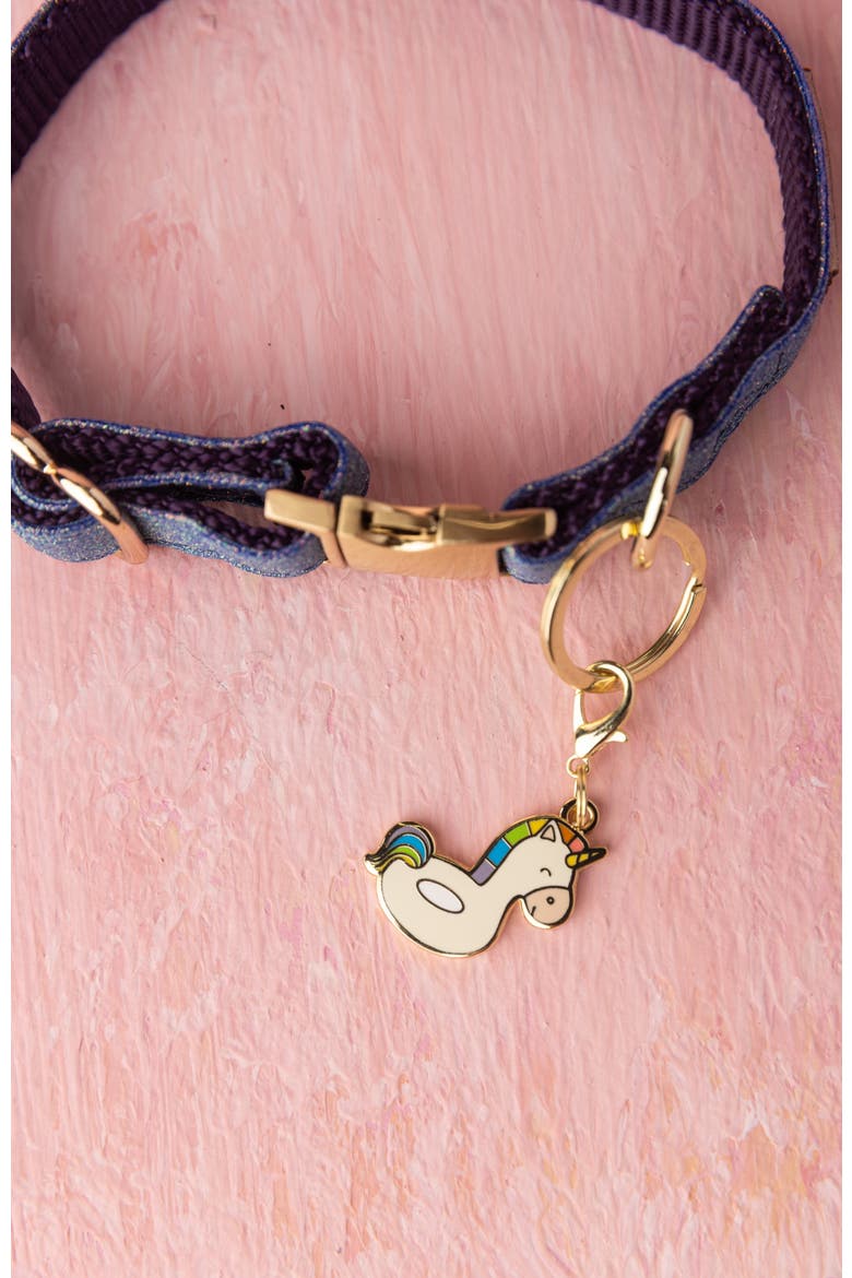 Unicorn Floatie Pet Collar Charm, Alternate, color, Unicorn Floatie