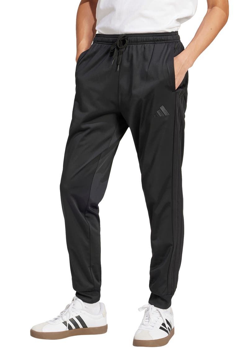 3-Stripes Tricot Joggers, Main, color, BLACK/BLAC