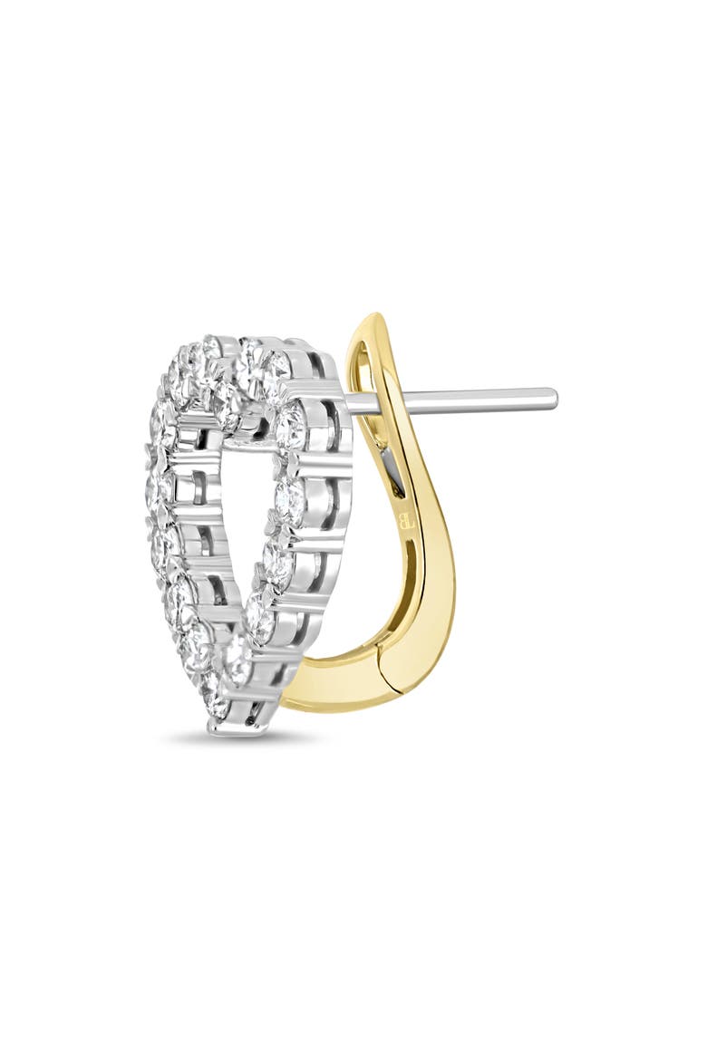 Liora Diamond Heart Earrings, Alternate, color, 18K TWO TONE/ DIAMOND