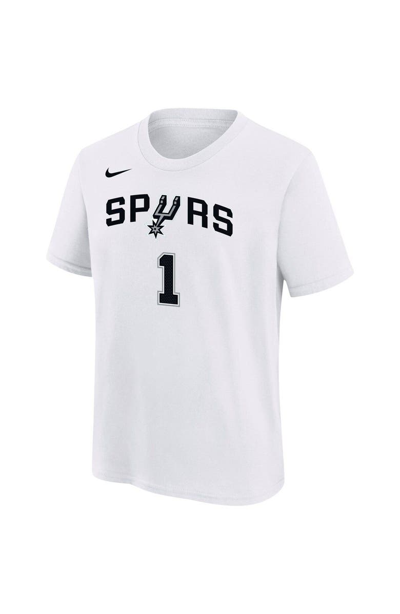 Nike Youth Nike Victor Wembanyama White San Antonio Spurs Name & Number Association T-Shirt, Alternate, color, White