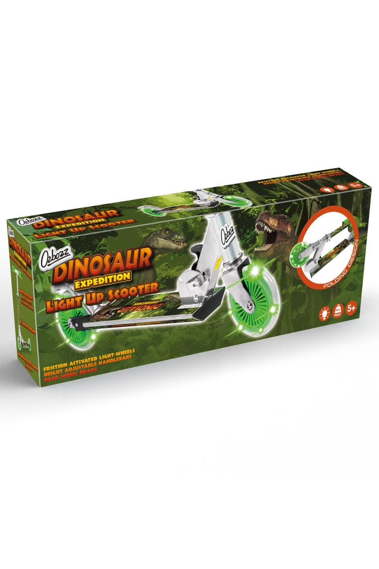 Dinosaur Scooter with 2 Light Up Wheels, Alternate, color, Multicolored