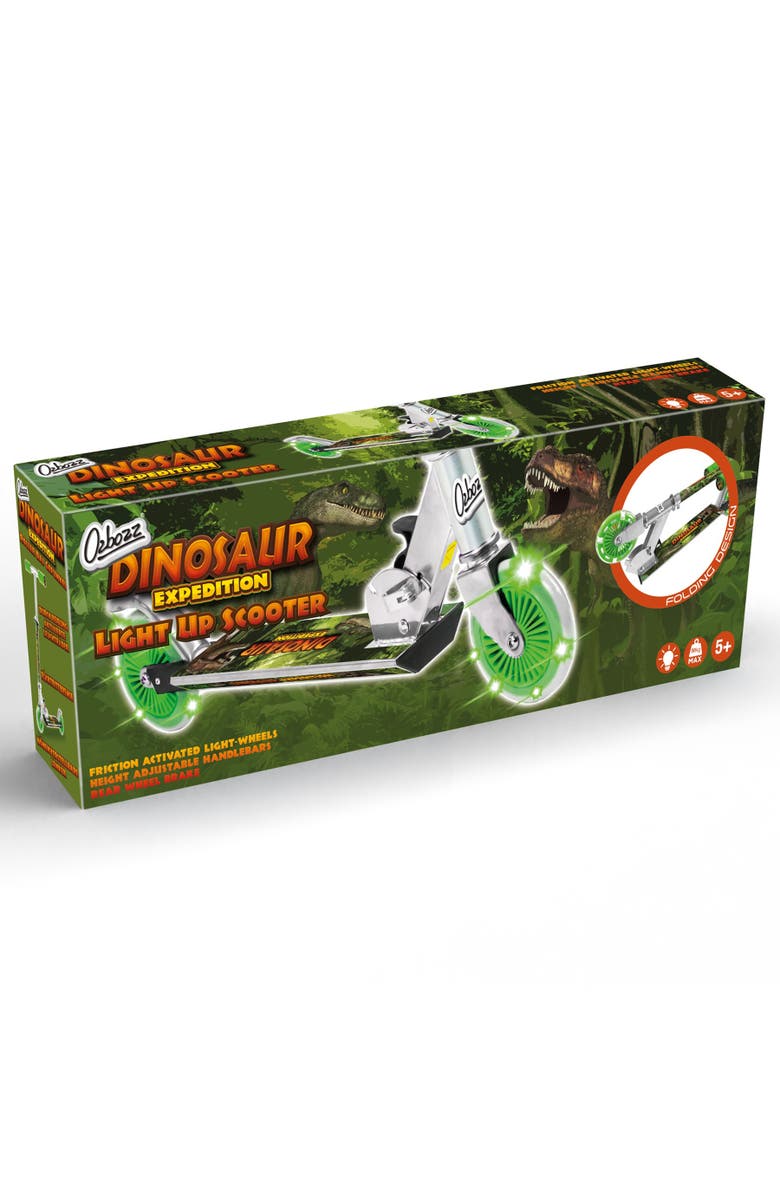 Ozbozz Dinosaur Scooter with 2 Light Up Wheels, Alternate, color, Multicolored