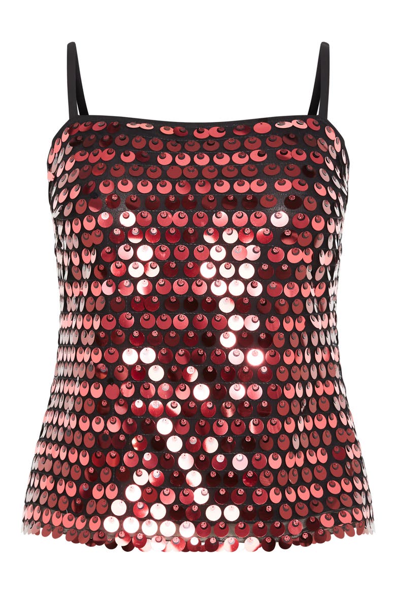Disco Paillette Sequin Camisole, Alternate, color, PINK