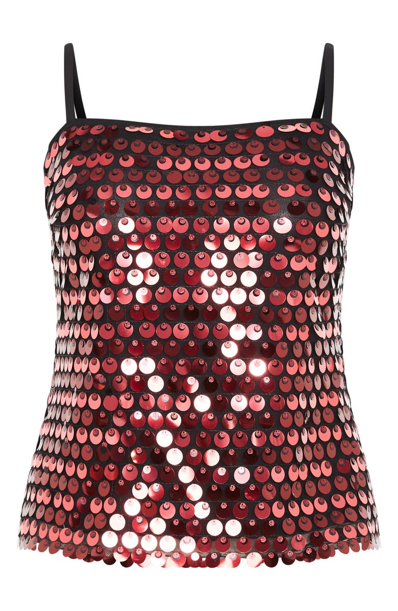 City Chic Disco Paillette Sequin Camisole, Alternate, color, Pink