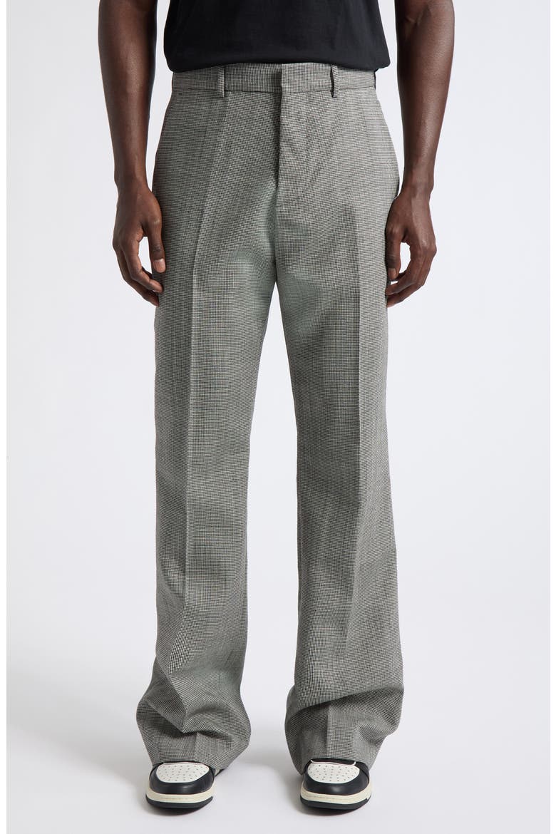 MA Fit Houndstooth Wool Trousers, Main, color, BLACK