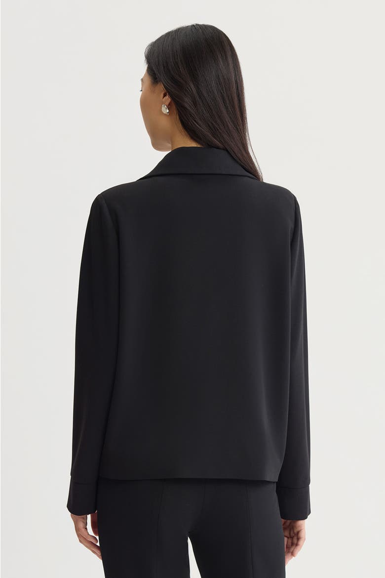 Stretch Deco Crepe Sport Jacket, Alternate, color, Black