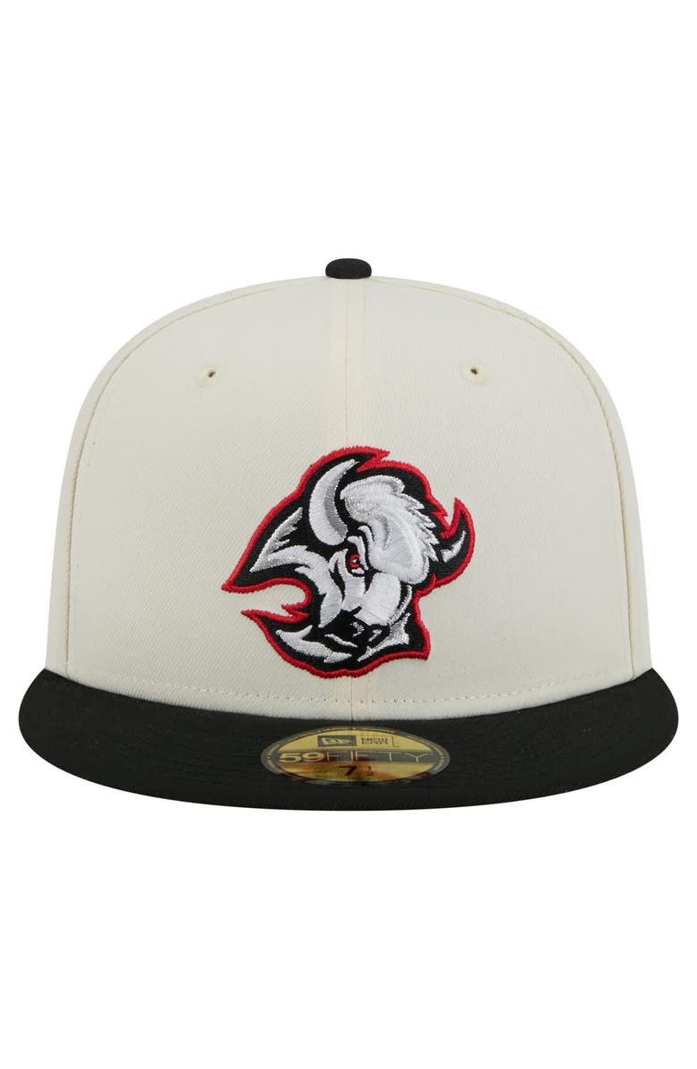 New Era Men's New Era White Buffalo Sabres Chrome Two-Toned 59FIFTY Fitted Hat, Alternate, color,