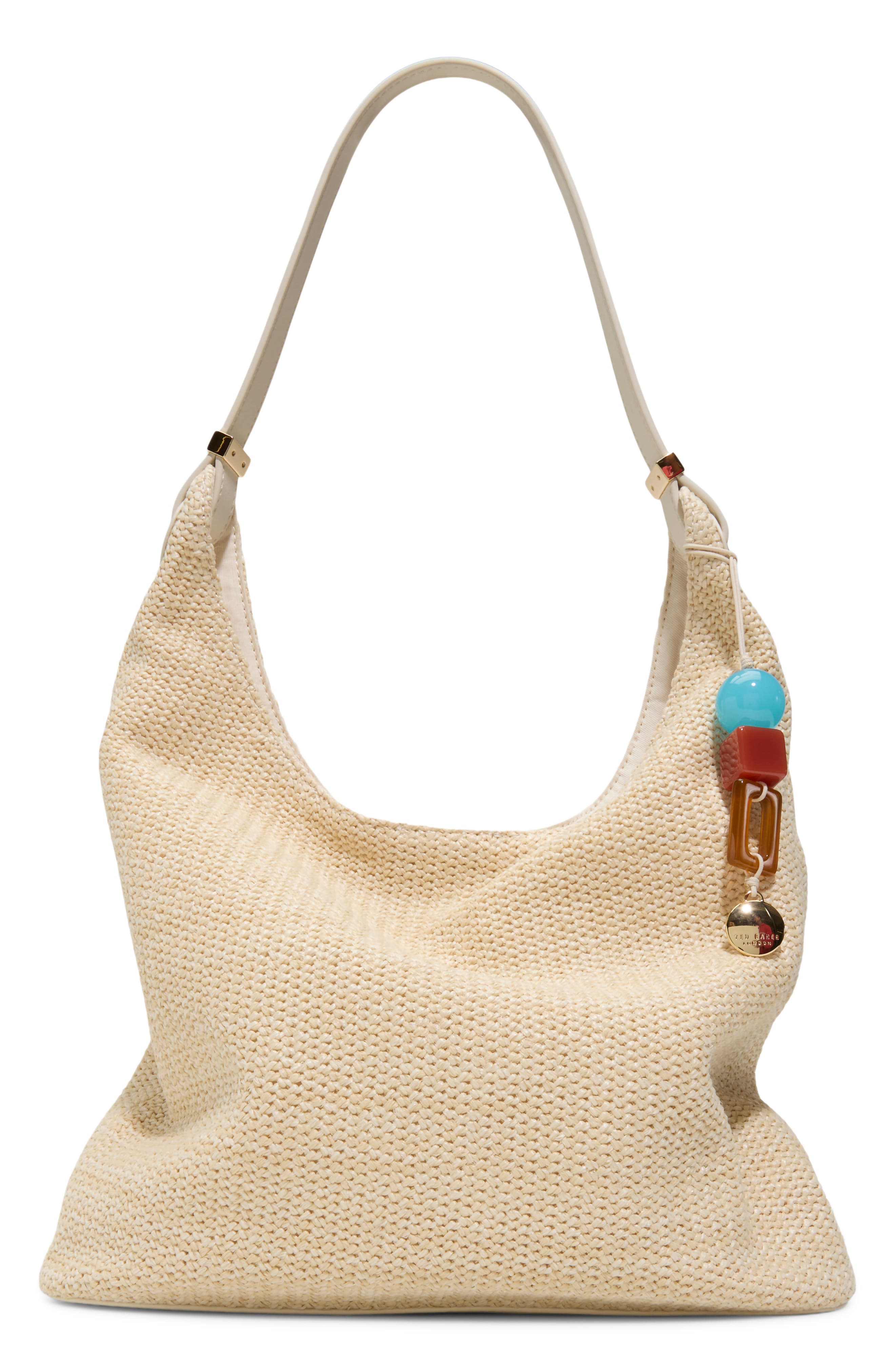 Perry Woven Tote, Main, color, WHITE/BONE