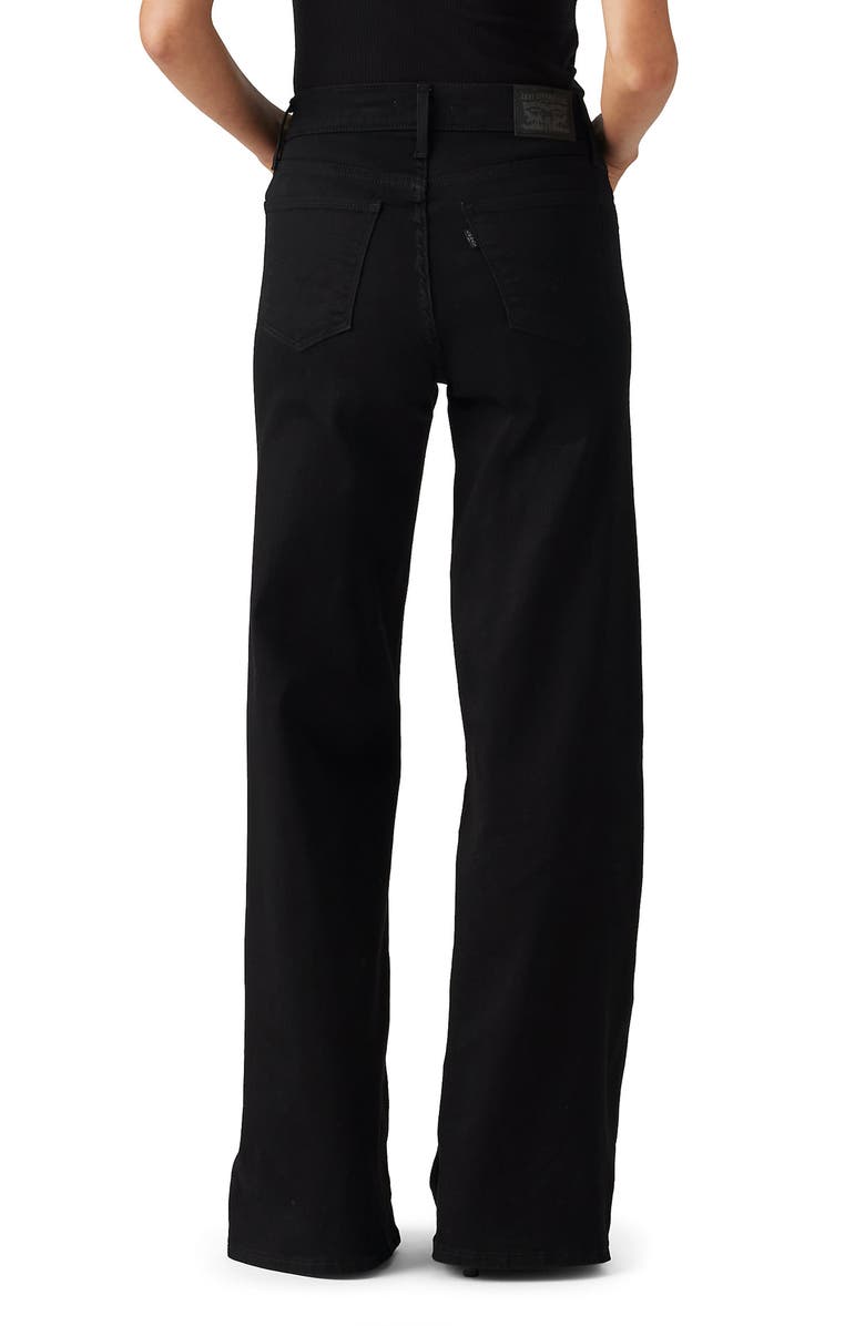 Levi's<sup>®</sup> 318 Shaping Mid Rise Wide Leg Jeans, Alternate, color, Soft Black